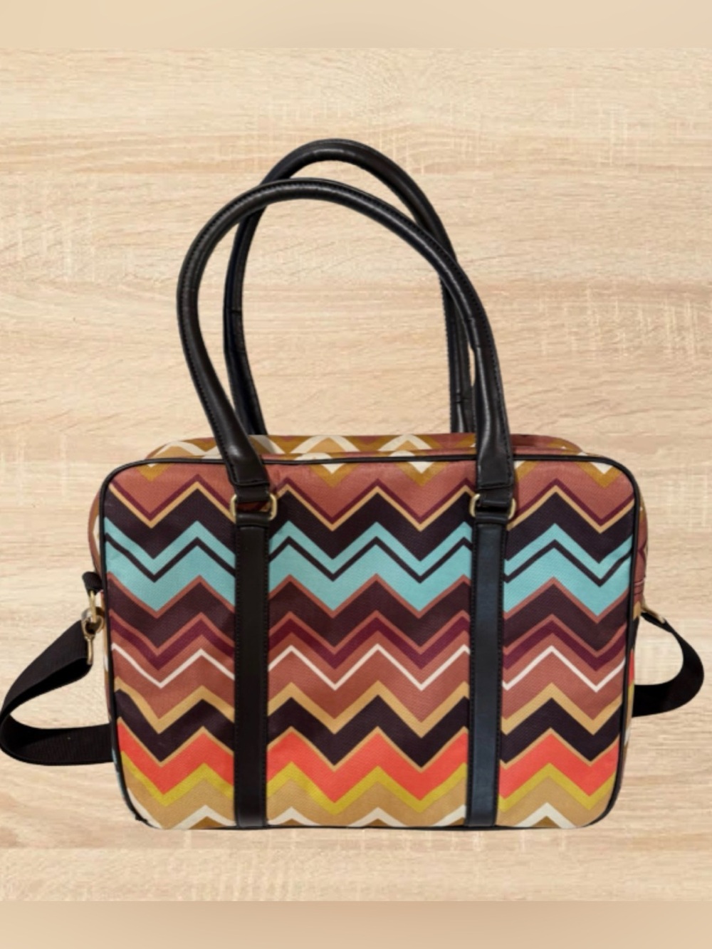 Missoni for Target Chevron Laptop Bag Briefcase Travel Tote Shoulder Strap